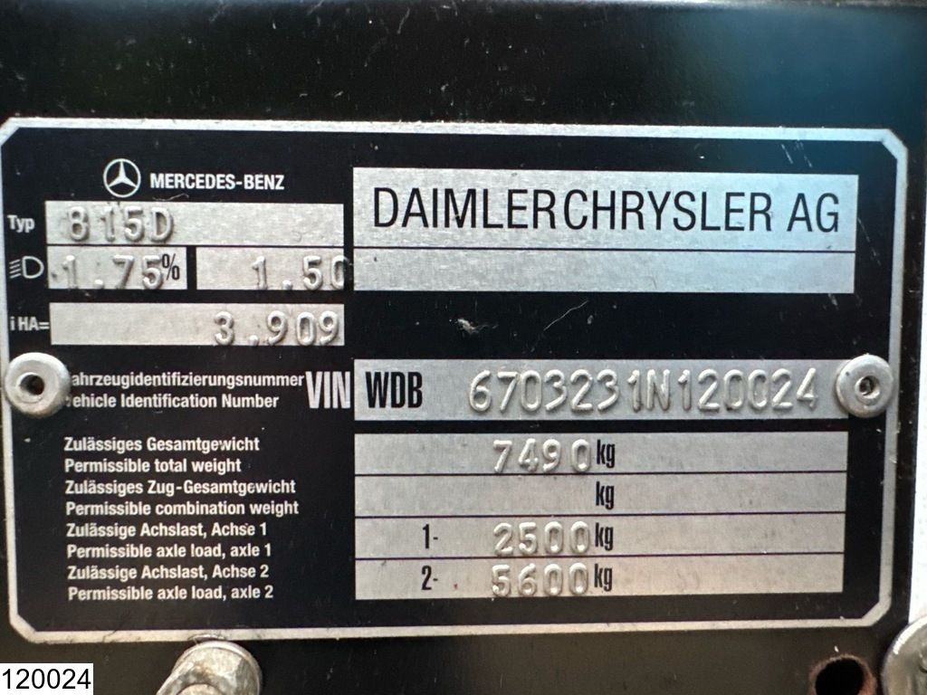 Mercedes Vario 815 D Promotional Trucks, Manual transmission