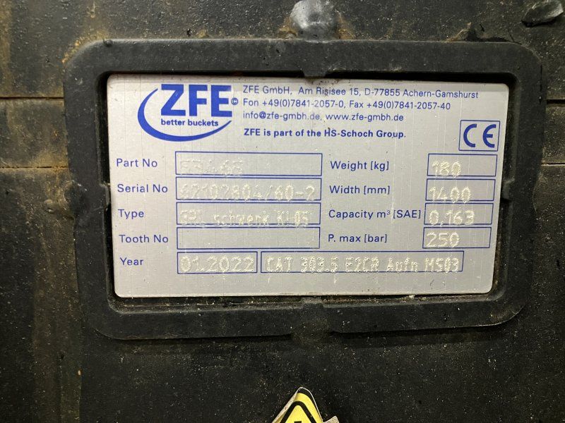 Grabenräumlöffel hydr. 1400mm