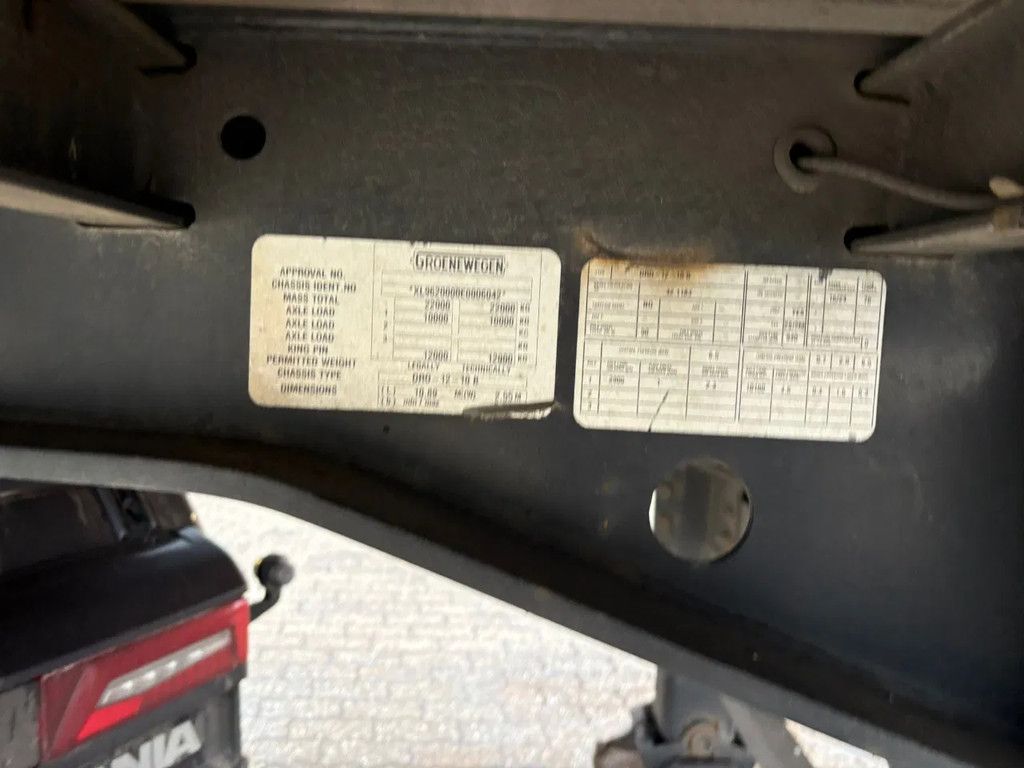 Groenewegen 11M City-trailer Stuuras Dhollandia Laadklep 2000KG APK 04-2026