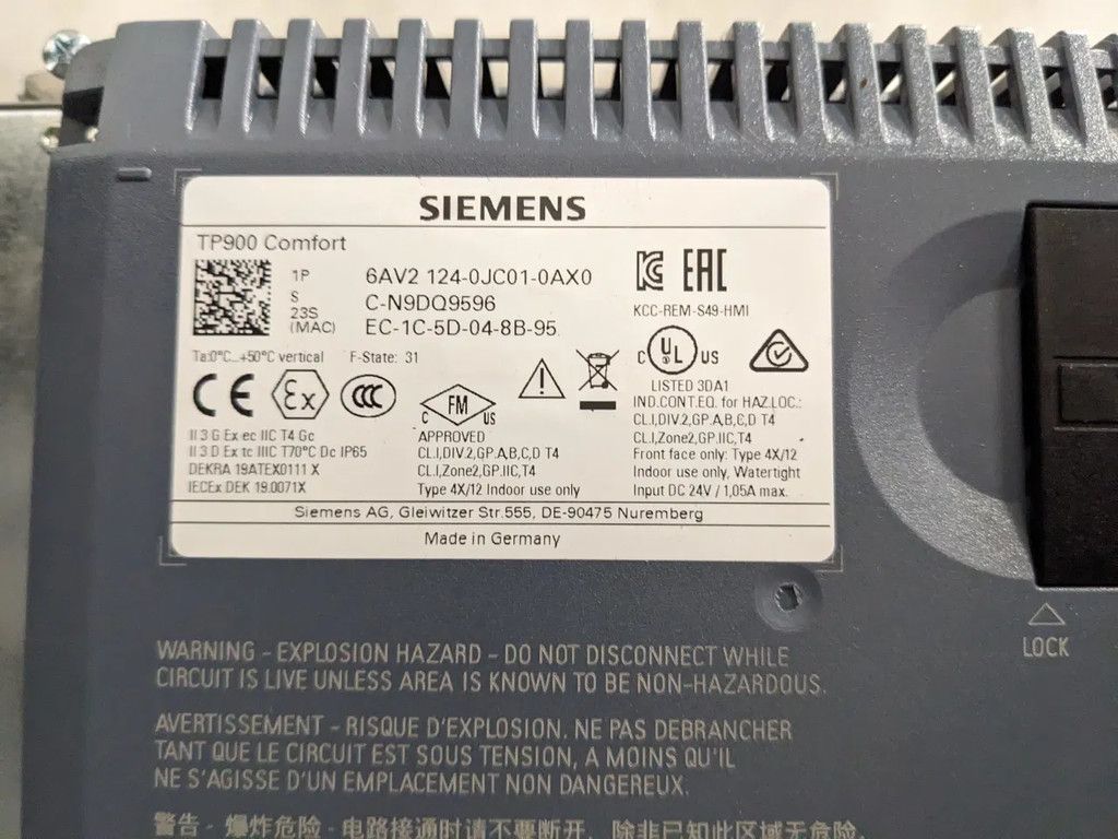 Siemens TP900 comfort