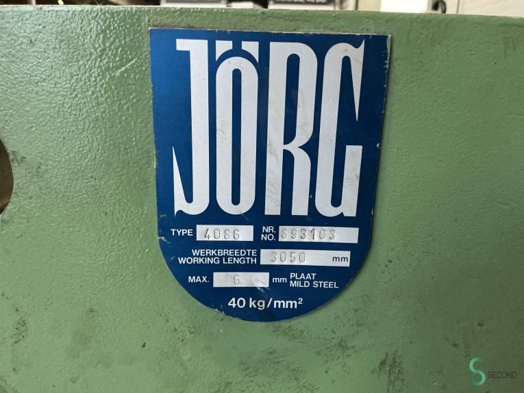 Sheet shears Jörg 4086, 3050x6mm