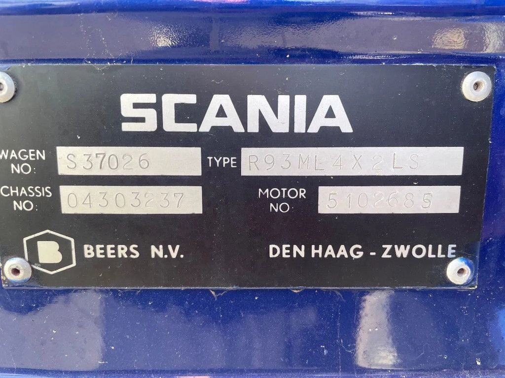 Scania 93M 230 pk bladgeveerd Leebur Haaksysteem
