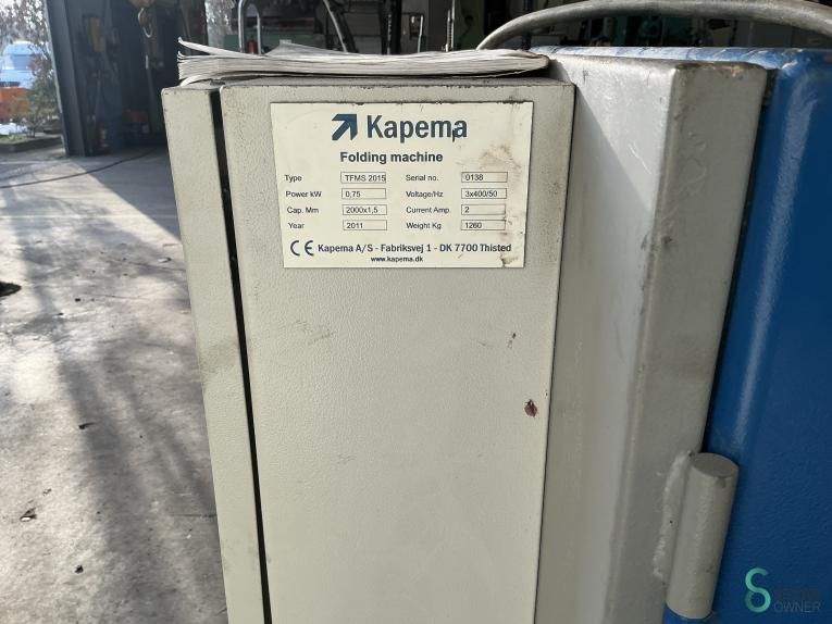 Folding machines Kapema TFMS 2015 2011