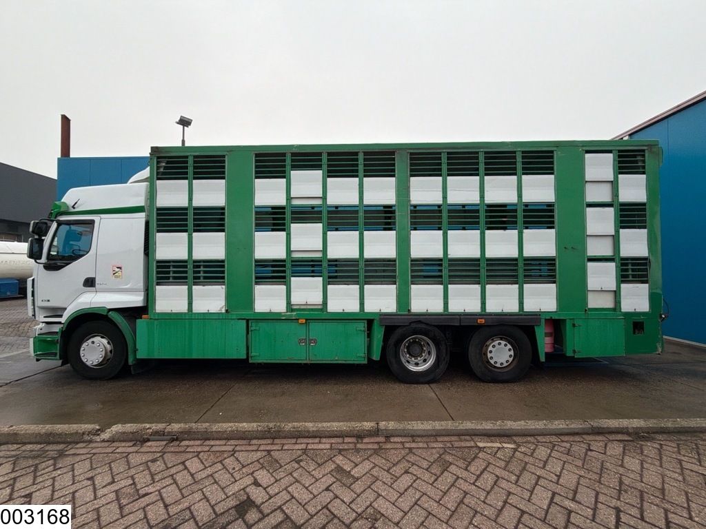 Renault Premium 430 Dxi 6x2, EURO 5, PTO, livestock trailer with 3 decks