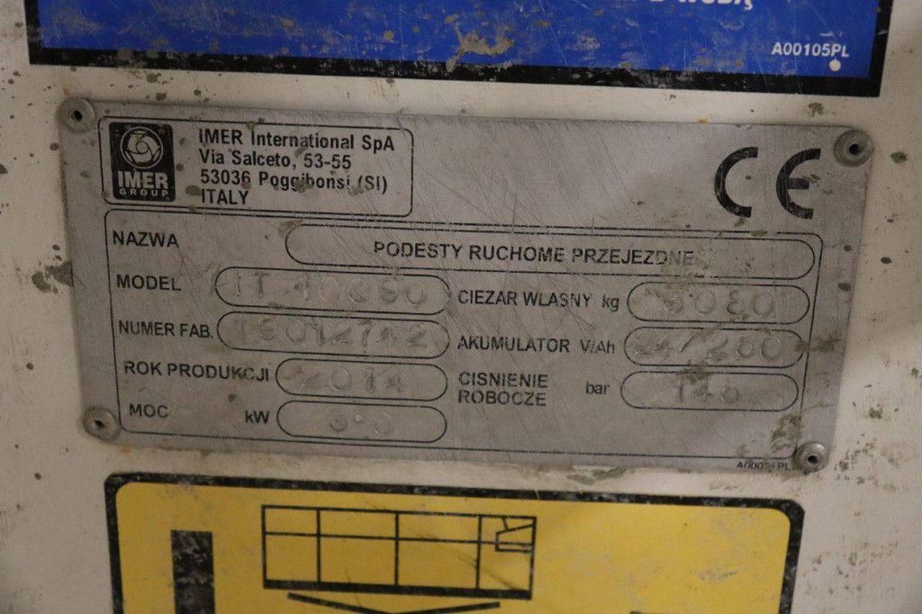 Scissor lift Iteco IT10090 Electric 12m 2014