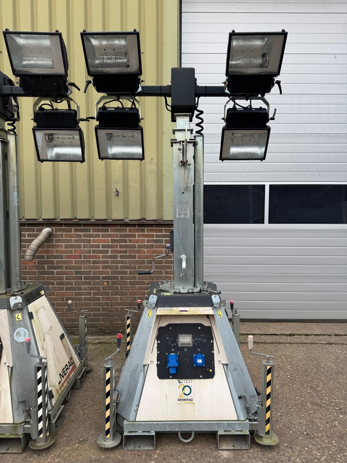 Generac lichtmast 10 meter 230V 4x400W telescopisch