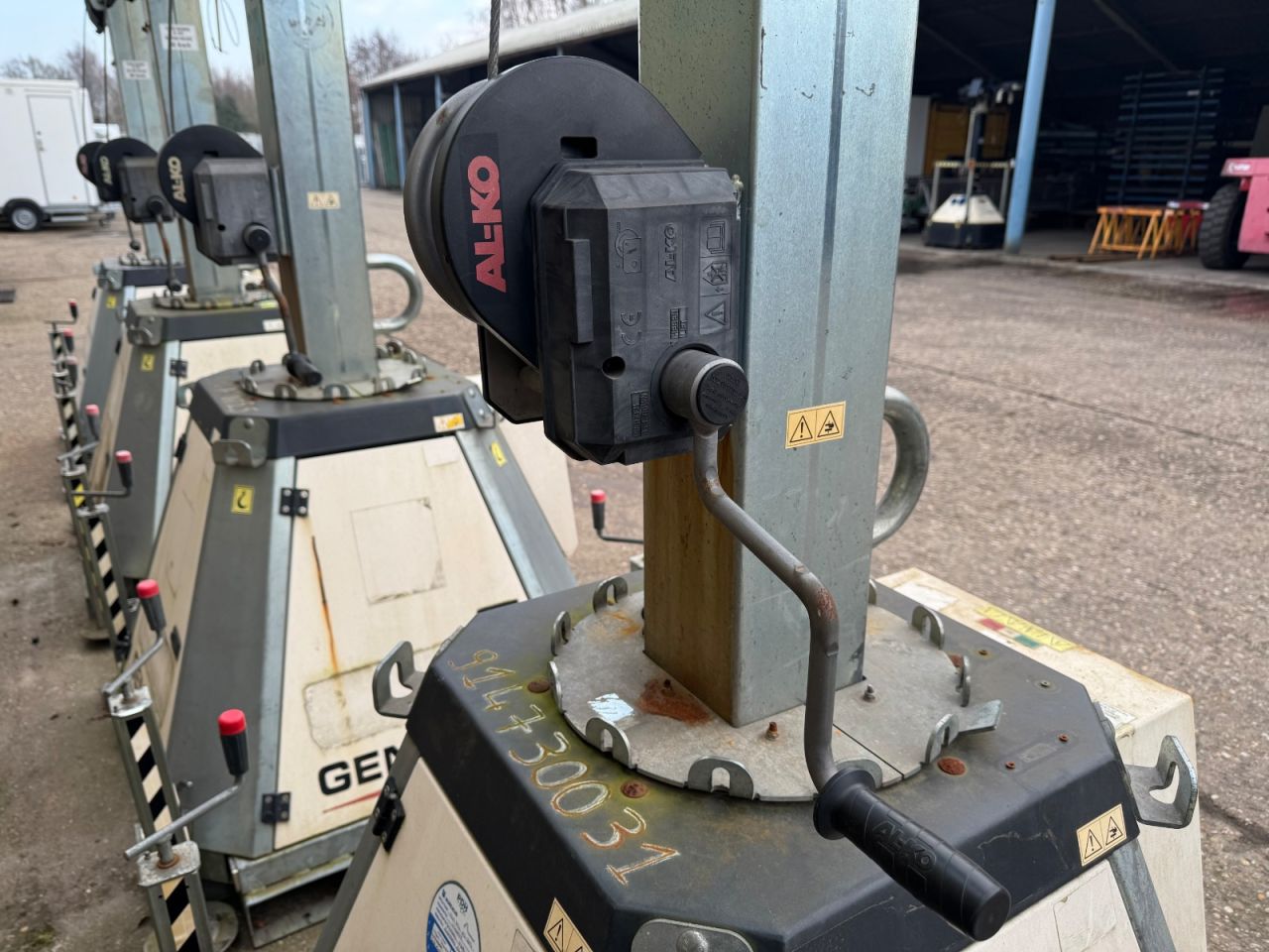 Generac lichtmast 10 meter 230V 4x400W telescopisch