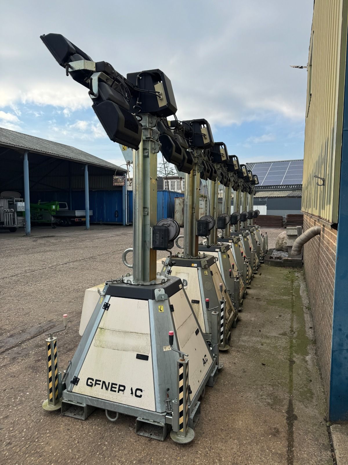 Generac lichtmast 10 meter 230V 4x400W telescopisch