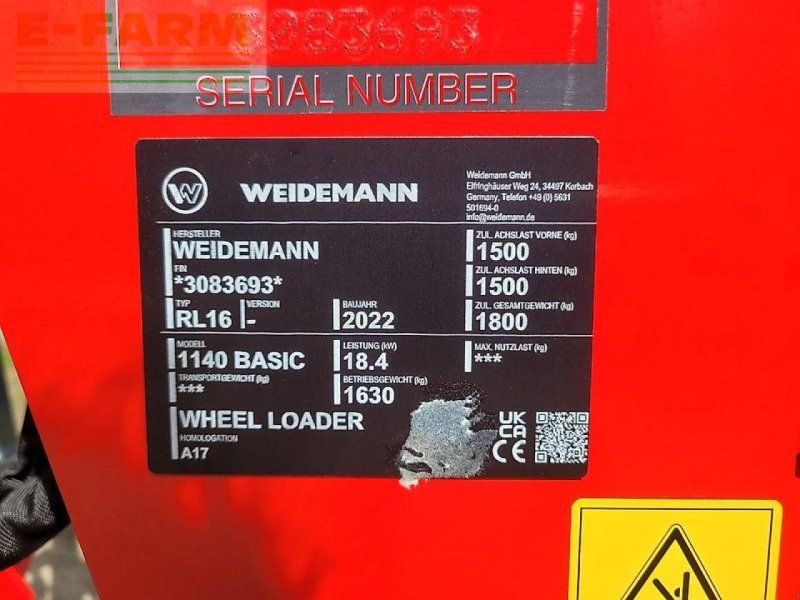Weidemann 1140 basic