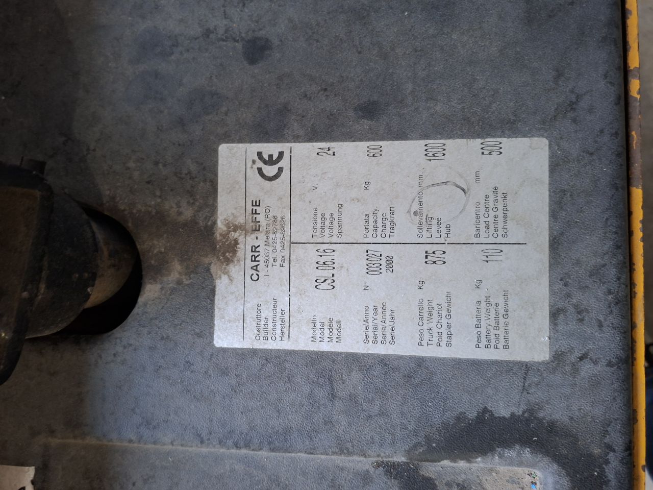 Stapelaar / heftruck hefvermogen 600 kg carr effe