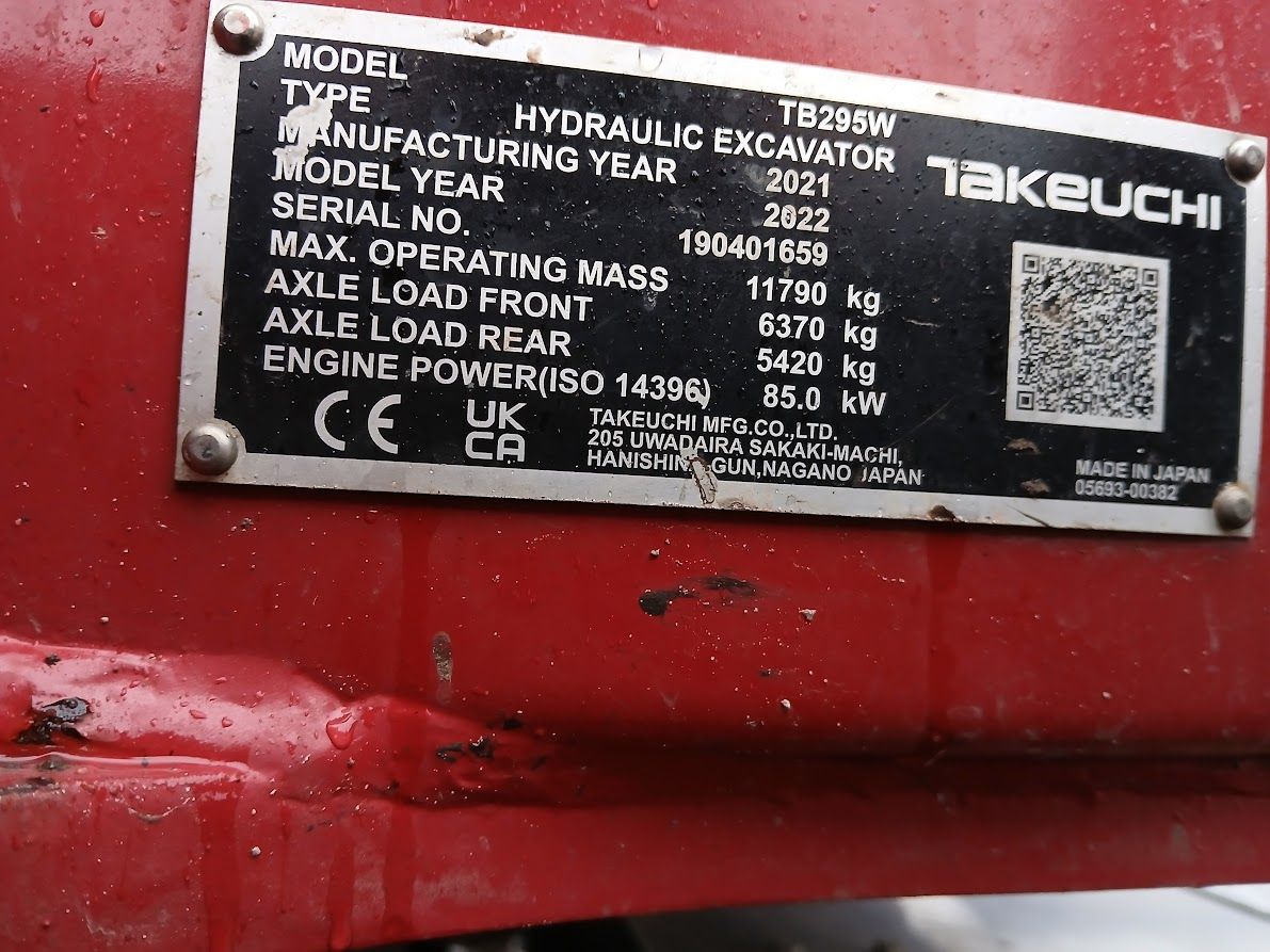 Takeuchi TB295W 2022 2120 uur