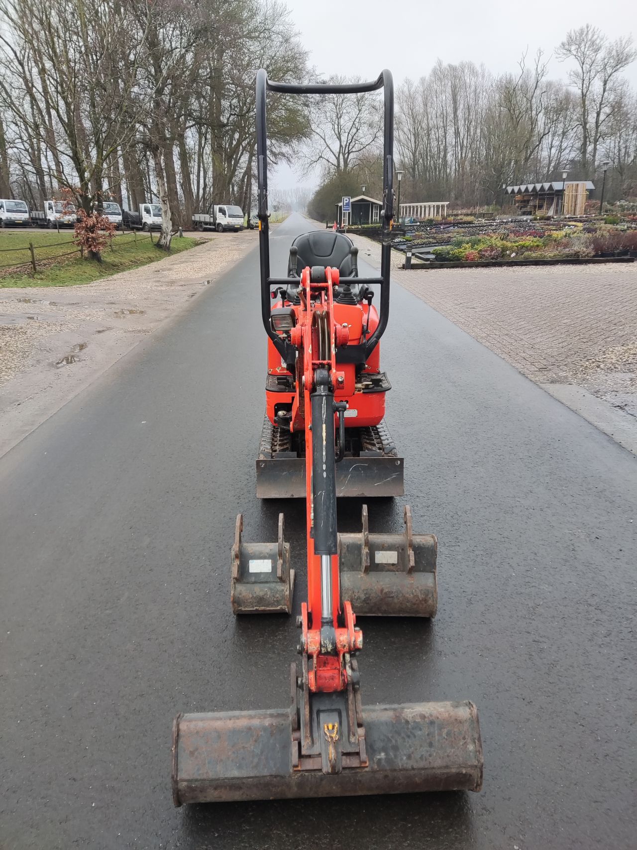 KUBOTA minigraver (type U10-3, 2014, 997 uur, 3 bakken)