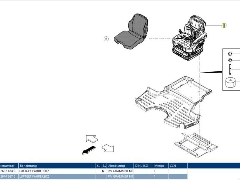 Claas Fahrersitz Grammer MSG97G/741