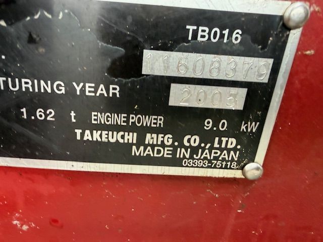 Takeuchi TB016 Minigraver Minikraan MARGE