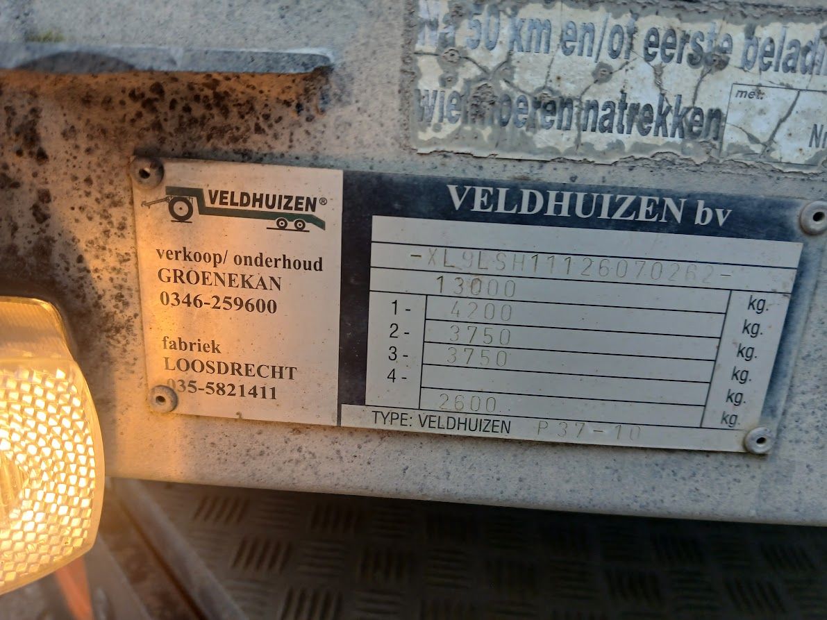 Iveco 35C17 + Veldhuizen oplegger trailer ( Jeep Star ) BE Combi