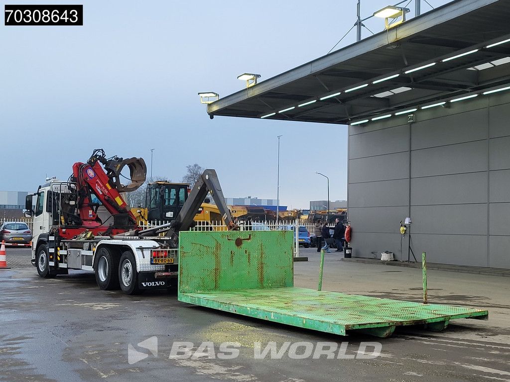 Volvo FM 370 6X2 HMF 1643 Z2 Crane 20tons AJK containersystem Lift+Steering axle Euro 5