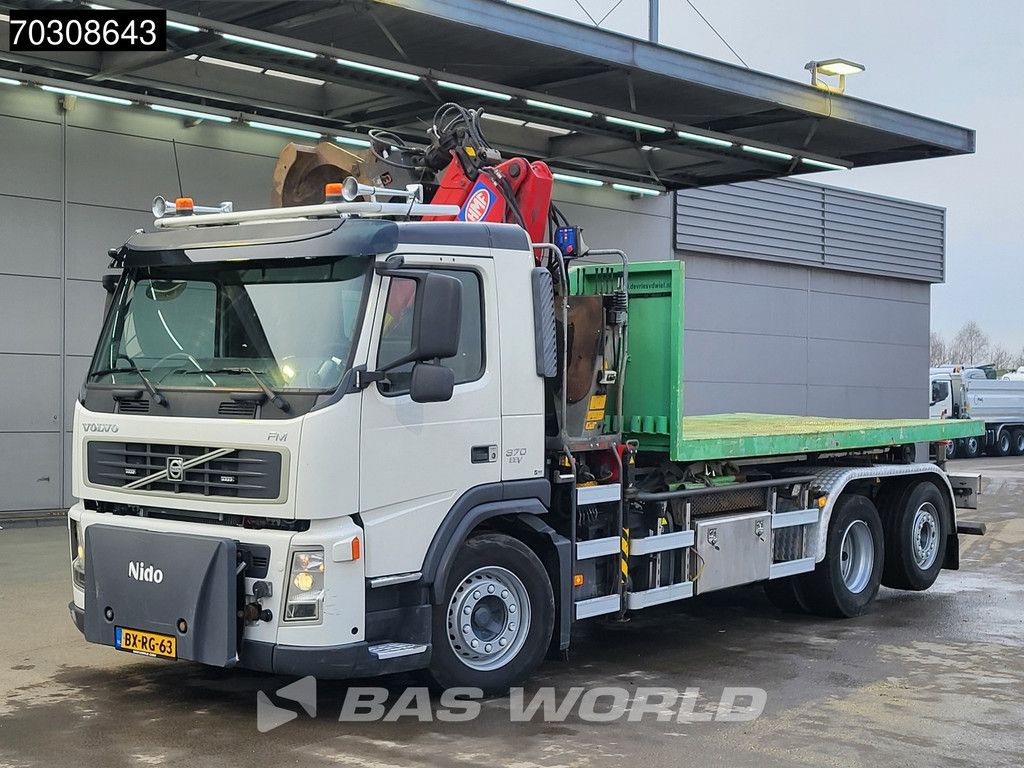 Volvo FM 370 6X2 HMF 1643 Z2 Crane 20tons AJK containersystem Lift+Steering axle Euro 5