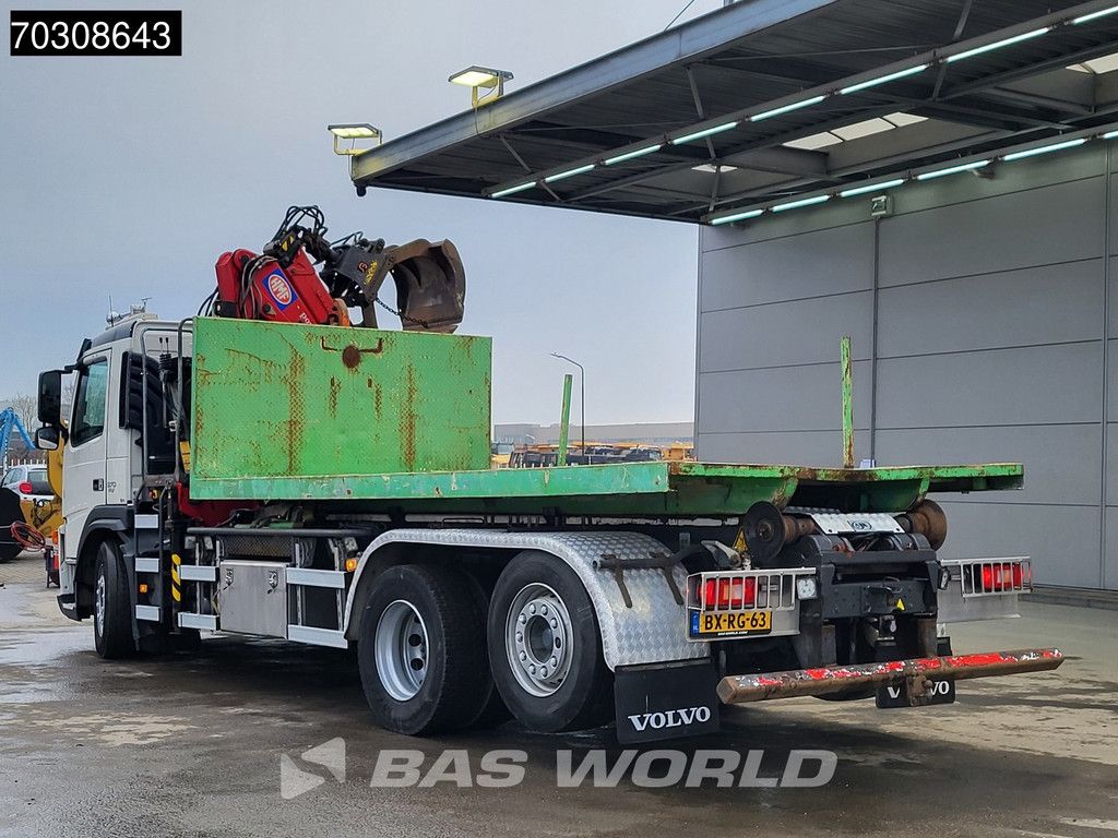 Volvo FM 370 6X2 HMF 1643 Z2 Crane 20tons AJK containersystem Lift+Steering axle Euro 5