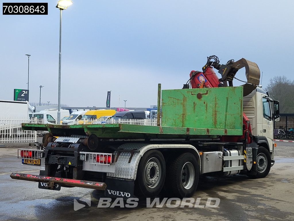 Volvo FM 370 6X2 HMF 1643 Z2 Crane 20tons AJK containersystem Lift+Steering axle Euro 5