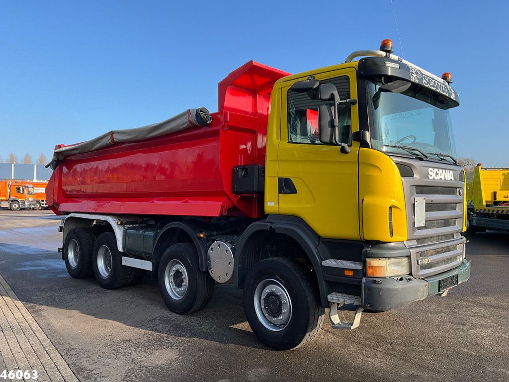 Scania G 420 8x6 18m³ Kipper Manual Full steel suspension