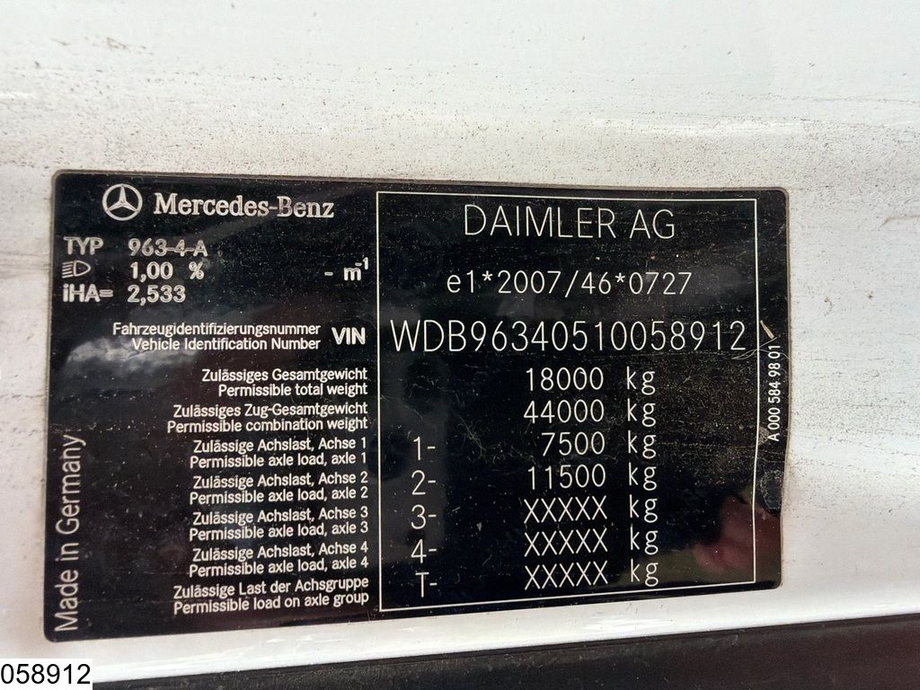 Mercedes Actros 1843 EURO 6, Retarder,PTO, LOHR, Standairco