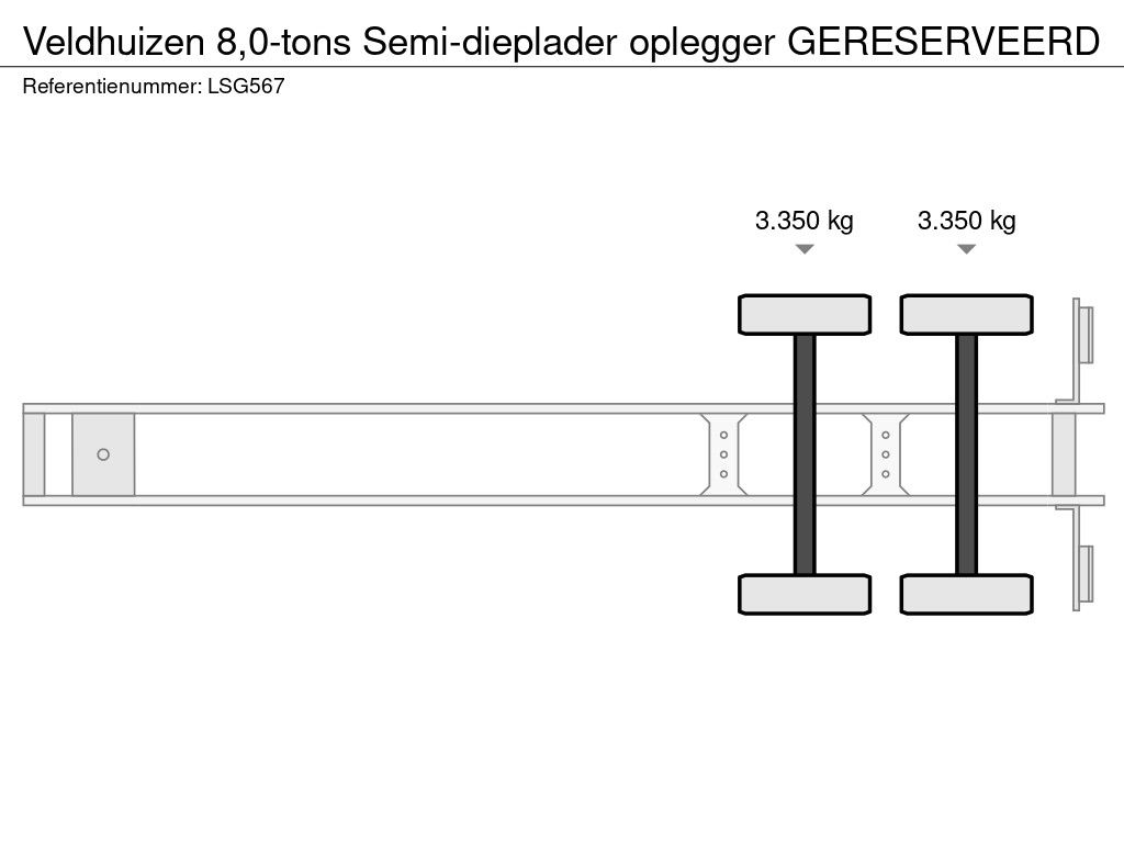 Veldhuizen 8,0-tons Semi-dieplader oplegger GERESERVEERD