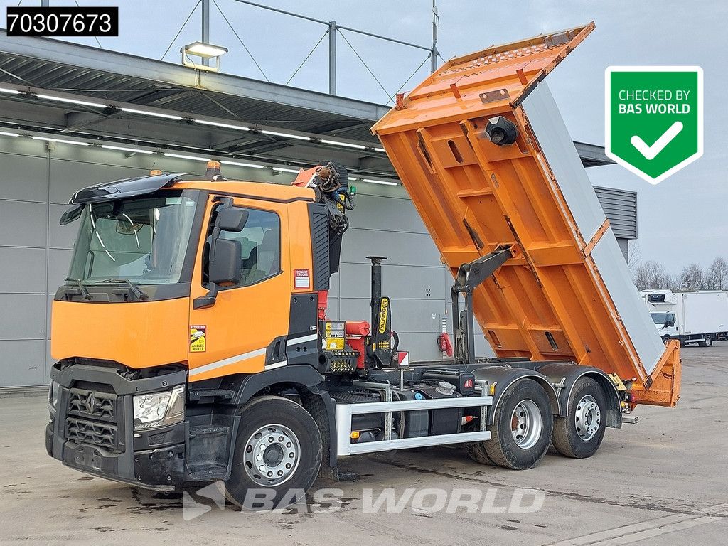 Renault C 380 6X2 Palfinger PK 18002-EH Kran Crane 6m3 tipper Automatic Euro 6