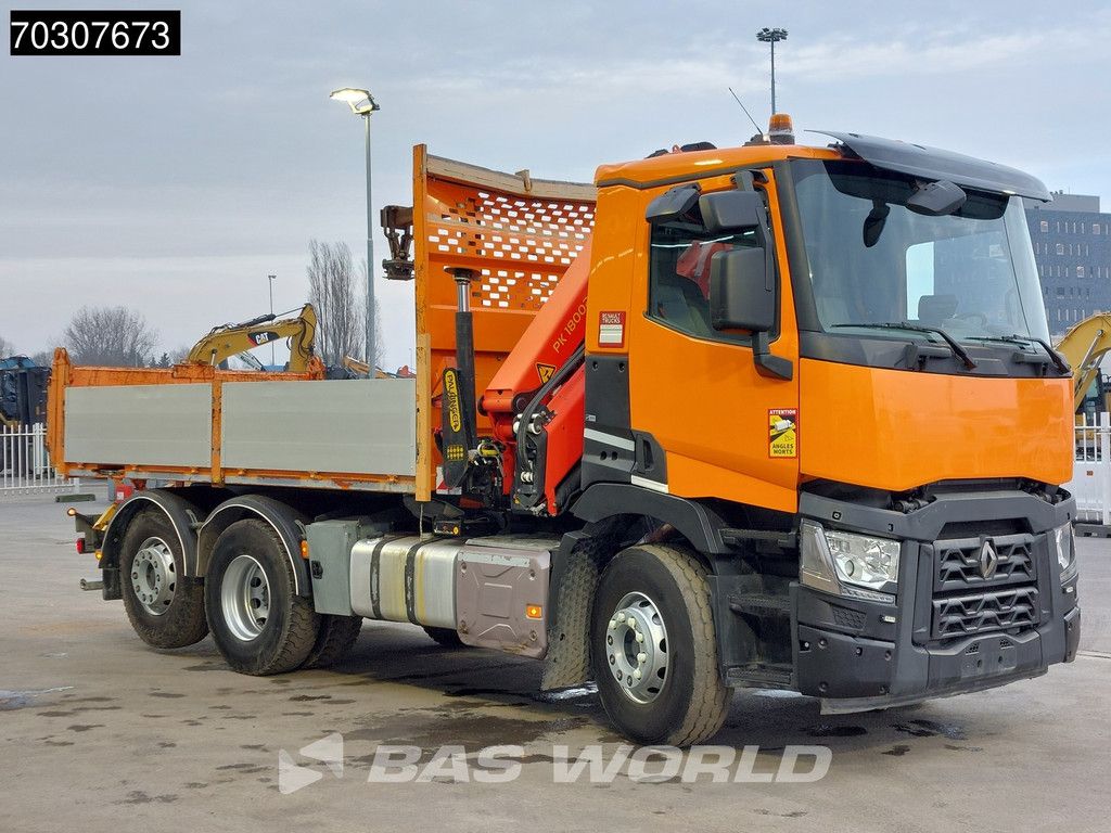 Renault C 380 6X2 Palfinger PK 18002-EH Kran Crane 6m3 tipper Automatic Euro 6