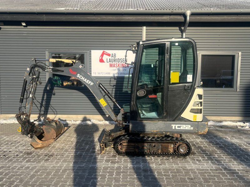 Terex tc22 Hydraulisk hurtigskifte Svensker planer skovl og 1 gravesko