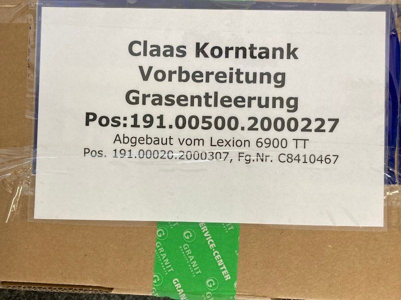 Claas Korntank Vorbereitung Grasentleerung