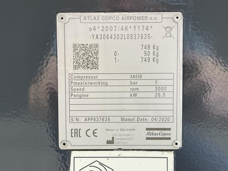 Atlas Copco XAS 58 KD