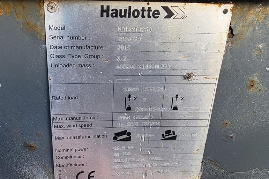 Haulotte HA16RTJ Pro Diesel, 4x4x4 Drive, 16 m Working Heig