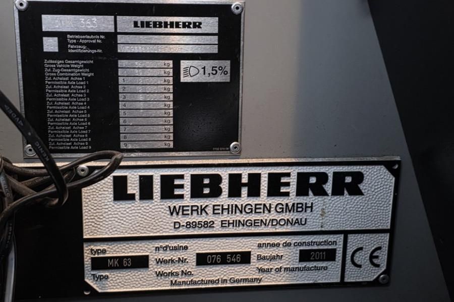 Liebherr MK63 Dutch Registration, Valid TCVT Inspection, 6x