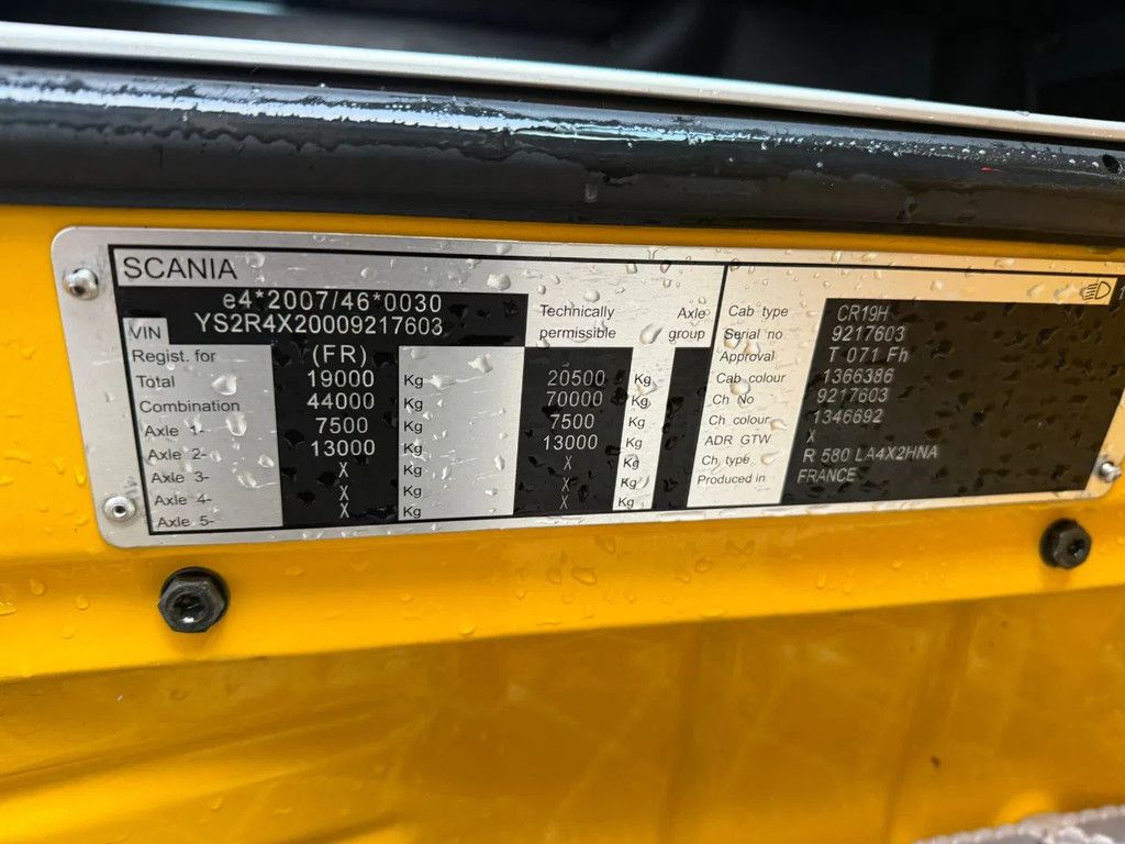 Scania R580 V8 4X2 Highline Hydraulic NL Truck