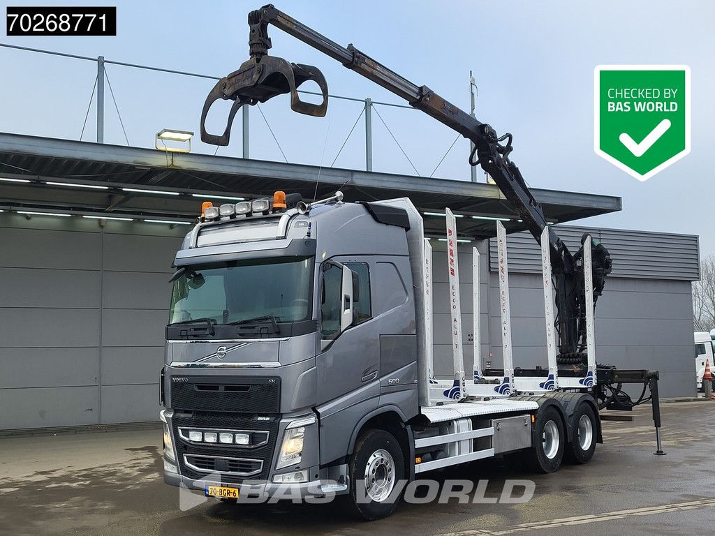Volvo FH FH 500 6X4 Palfinger Epsilon M120L97 Crane Timber truck Retarder Euro 6