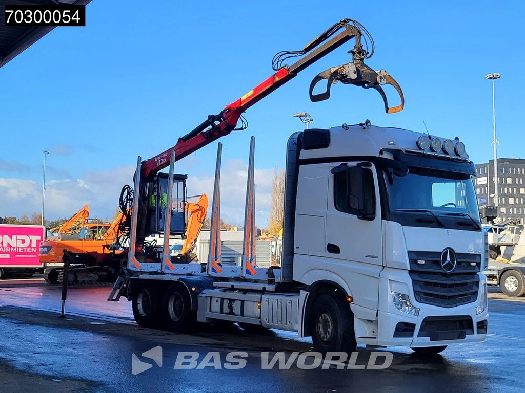 Mercedes Actros Actros 2663 6X4 Timber truck FTG V10CX.81 wood crane Big-Axle Automatic Euro 6