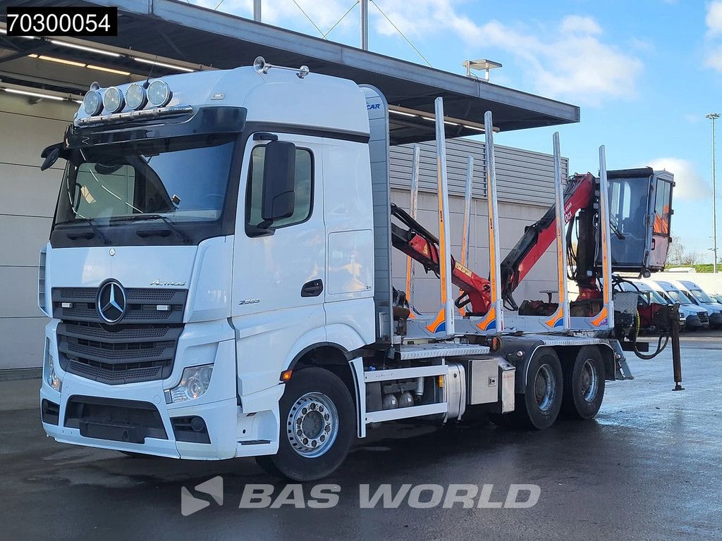 Mercedes Actros Actros 2663 6X4 Timber truck FTG V10CX.81 wood crane Big-Axle Automatic Euro 6