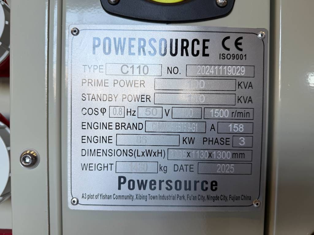 Cummins 6BT5.9-G2 - 110 kVA Generator - DPX-19835