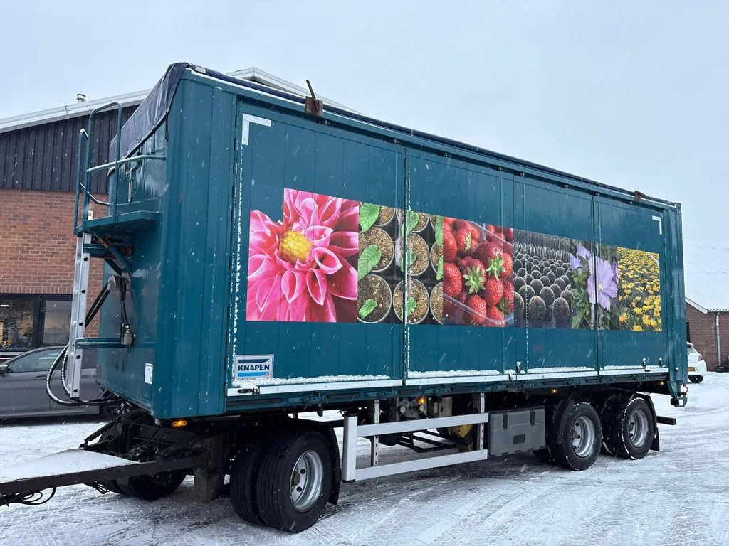 Knapen Trailers 50m3 Walkingfloor Zijdeuren/Side doors Top conditie! Kooiaap aansluiting