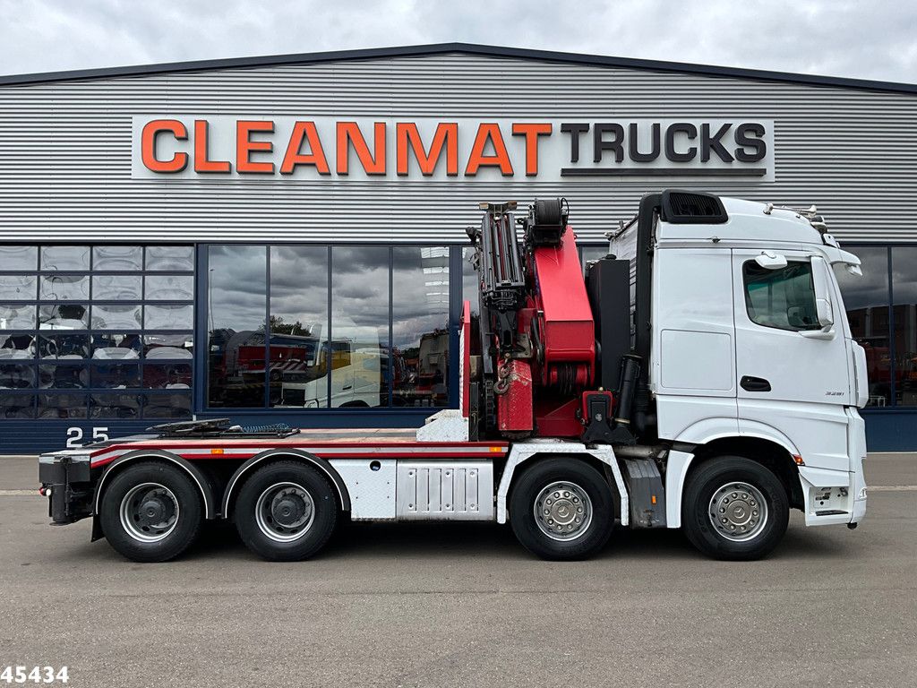 Mercedes-Benz Arocs 3251 8x4 Euro 6 Retarder HMF 85 Tonmeter laadkraan Fly-Jib