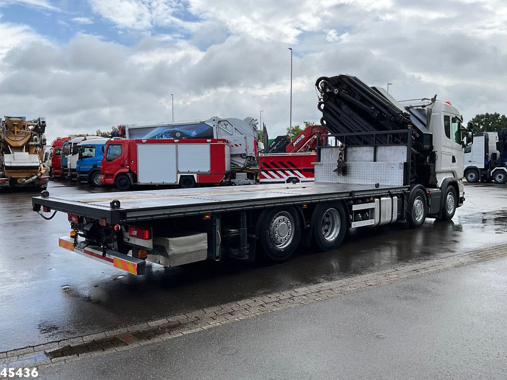 Scania R490 8x2 Euro 6 Retarder HMF 85 Tonmeter laadkraan + Fly-jib