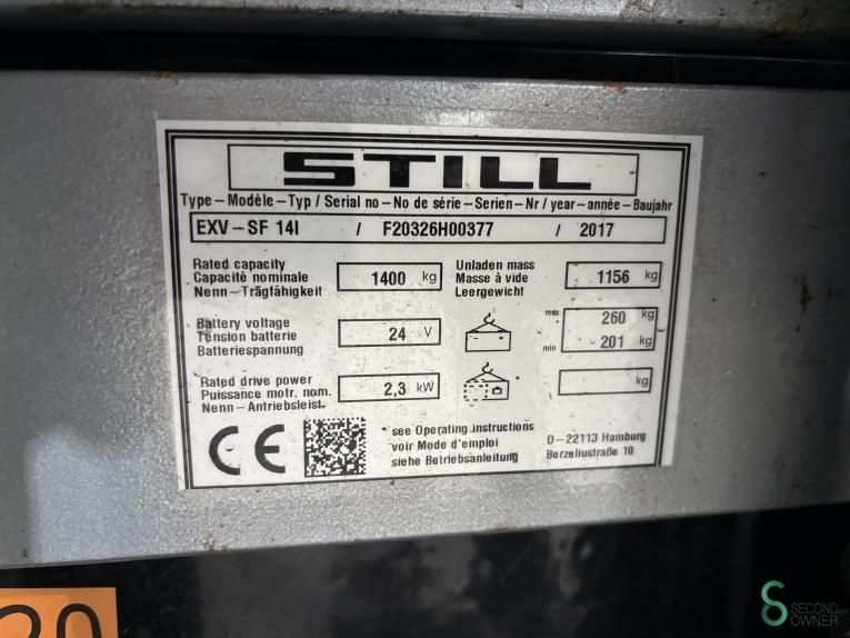Stapler Elektrisch Still EXV-SF14 2017 Stunden 493