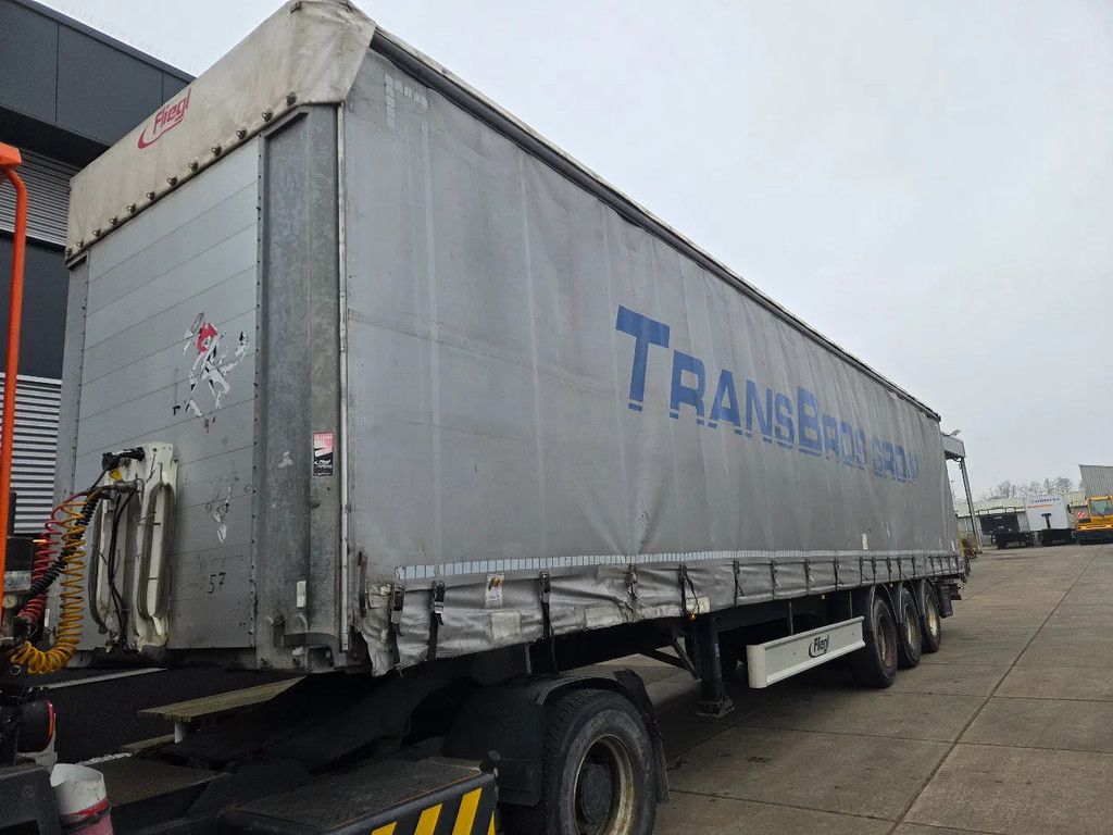 Fliegl 3 as schuifzeil/schuifdak, trommel remmen/Bpw