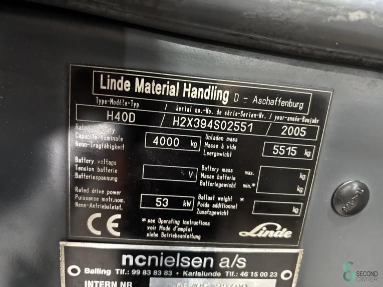 Forklifts Diesel Linde H40D 2005
