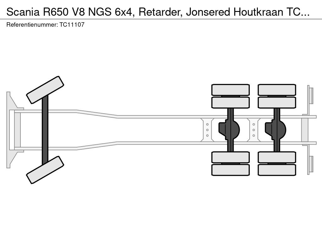 Scania R650 V8 NGS 6x4, Retarder, Jonsered-Holzkran TC11107