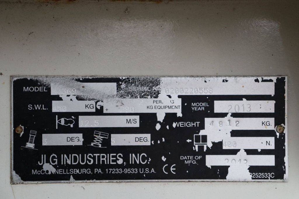 Scissor lift JLG M3369 Electric+Diesel 12m 2013