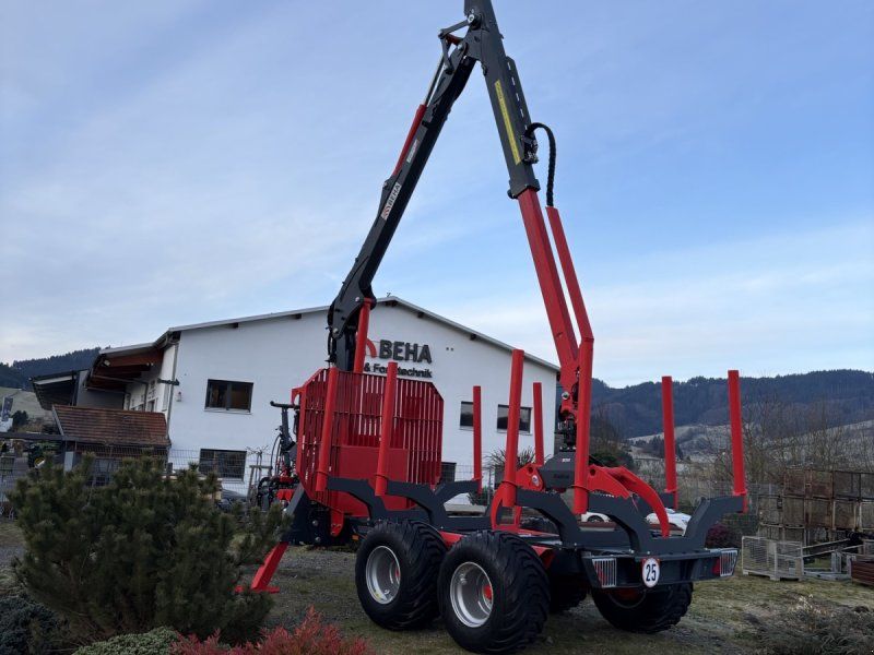 BEHA Rückewagen V1200 mit 7870 Kran, 4-Rad Druckluft, Stehplatz, Eige