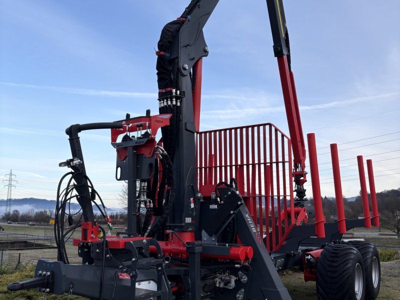 BEHA Rückewagen V1200 mit 7870 Kran, 4-Rad Druckluft, Stehplatz, Eige