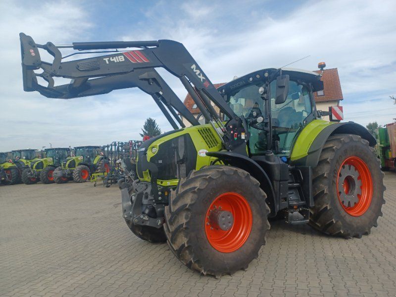 Claas Axion 870 Cmatic Cebis + MX Frontlader T 418