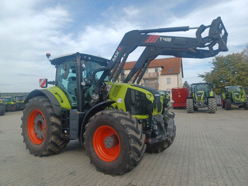 Claas Axion 870 Cmatic Cebis + MX Frontlader T 418